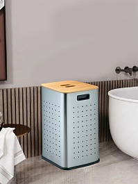 WeltWasser Корзина для белья WW Nansy MT 35L сталь матовая – фотография-3