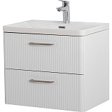 BelBagno Тумба с раковиной Due 50 подвесная Белый металлик