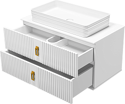 Brevita Мебель для ванной Sevilla 90 подвесная белая – фотография-7