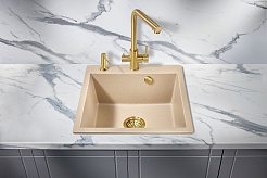 Milacio Мойка кухонная Murcia 51 Cuarzo бежевая – фотография-2