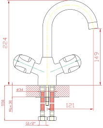 Zollen Смеситель Nurnberg NU52620111 – фотография-2