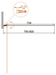 Cezares Шторка на ванну Relax RELAX-V-1-80/140-C-Bi 80 профиль белый стекло прозрачное – фотография-3