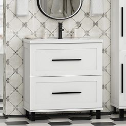 Misty Мебель для ванной Модерн 80 белая – фотография-3