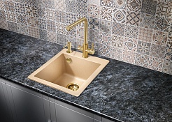 Milacio Мойка кухонная Murcia 42 Cuarzo бежевая – фотография-3