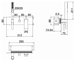 Allen Brau Смеситель для душа Infinity X1 5.21015-00 (с внутренней частью, 1 выход) хром – фотография-4