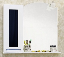 Sanflor Зеркало-шкаф Валлетта 80 черное стекло L – фотография-1