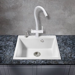 Milacio Смеситель для кухни Ultra MCU.560.WH белый матовый – фотография-6