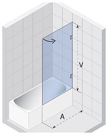 Riho Шторка на ванну Scandic MISTRAL M107 100 R – фотография-2