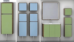 Акватон Мебель для ванной "Фабиа 80" фисташковая/дуб инканто – фотография-7