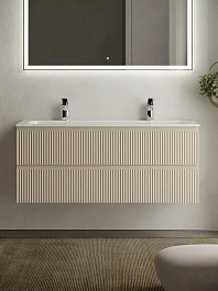 Sancos Тумба с раковиной Snob R 120 beige soft раковина CN7016 – фотография-2