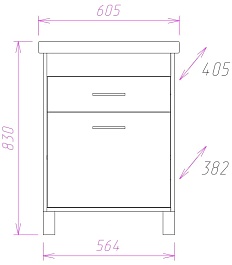 Onika Тумба под раковину Натали 60.13 ясень таормина – фотография-3