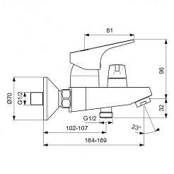 Vidima Смеситель для ванны и душа Next BA371AA – фотография-2