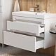Equil Тумба с раковиной Corner 80 2 ящика подвесная белая – картинка-20