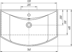 Водолей Мебель для ванной Адам 75 R венге – фотография-7