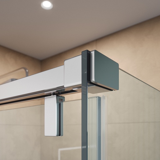 BelBagno Душевой уголок Soft Close-1 SOFT_CLOSE-1-AH-1-120/100-C-Cr 120x100 профиль хром стекло прозрачное – фотография-8