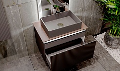 Jorno Тумба под раковину Strong 80 с подсветкой антрацит – фотография-2