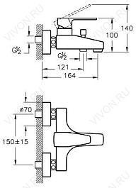 Vitra Смеситель Q-Line A40778EXP – фотография-2