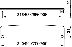 Keuco Полка Elegance new 11610 кристаллин, 70 см – фотография-2