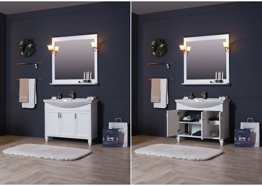 Aquanet Комплект мебели Валенса NEW 105 белый – фотография-12