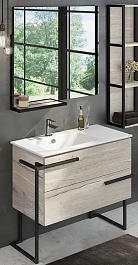 Comforty Мебель для ванной Дюссельдорф 90 дуб дымчатый – фотография-1