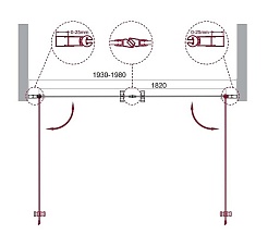 BelBagno Душевая дверь в нишу 198/195 ETNA-B-2-200-C-Cr – фотография-7