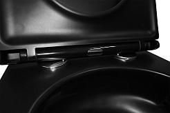 Azario Унитаз подвесной Teramo AZ-0052-UQ3MB безободковый черный матовый – фотография-12