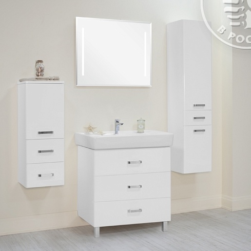 Акватон Тумба с раковиной Америна 80 М белая – фотография-2