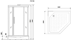 Niagara Душевая кабина 100x100 NG-7717WBK – фотография-7