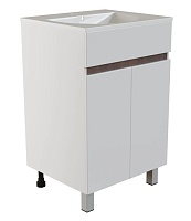 Mixline Тумба с раковиной Брикс 50 2 створки белый/дуб вотан