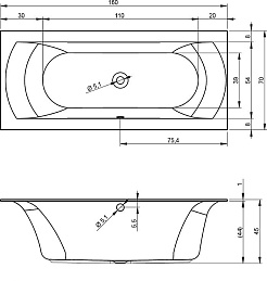 Riho Акриловая ванна LINARES 160 L – фотография-3