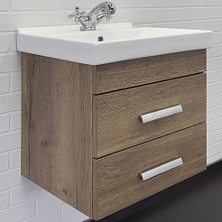 Comforty Тумба с раковиной Никосия 50П дуб темный – фотография-1