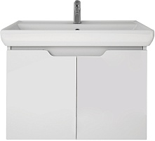 Dreja Тумба с раковиной Q (D) 70 подвесная белая