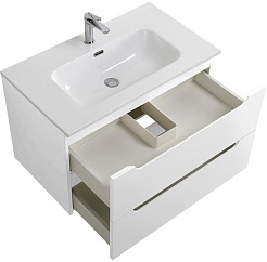 BelBagno Мебель для ванной Etna 80 подвесная белая матовая – фотография-8