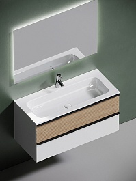 Sancos Мебель для ванной Delta 100 дуб светлый/белый – фотография-4