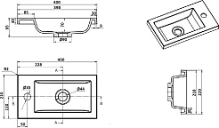 Parly Тумба с раковиной Tight 40 подвесная белая – фотография-8