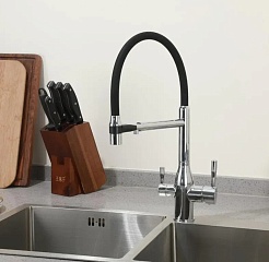 Frap Смеситель для кухни F4398 хром – фотография-2