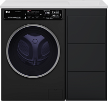 Brevita Тумба с раковиной Grafit 100 R под стиральную машину графит