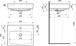 Акватон Тумба с раковиной Кантри 55 белая/дуб верона – фотография-12