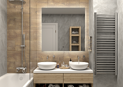 Continent Зеркало Trezhe Led 1000x1000 – фотография-6