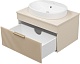 Brevita Тумба под раковину Enfida 70 подвесная бежевая – фотография-10