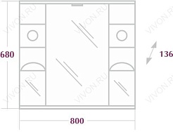 Onika Мебель для ванной Флорена 80 белая  – фотография-2