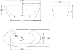 BelBagno Акриловая ванна BB77-1700 170x80 – фотография-4