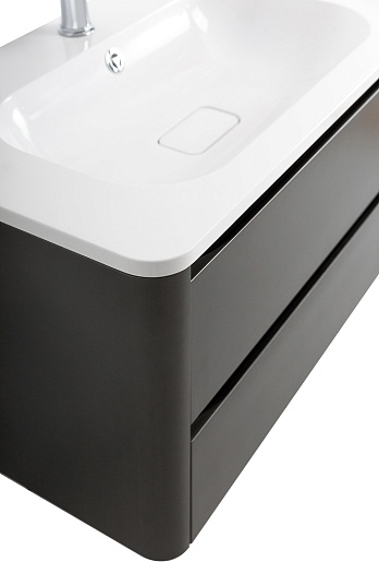 Cezares Тумба под раковину Relax 80 подвесная оружейная сталь – фотография-8