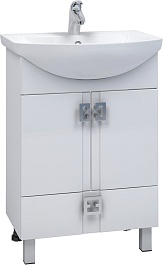 Mixline Тумба под раковину Квадро 1 75 белая – фотография-1