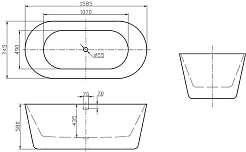 BelBagno Акриловая ванна BB306-1585 159x75 – фотография-5