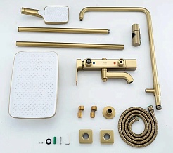 Gappo Смеситель для вынны G18 G2418-23 золотой сатин – фотография-2