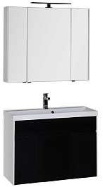 Aquanet Мебель для ванной "Латина 100" черная (181090) – фотография-1