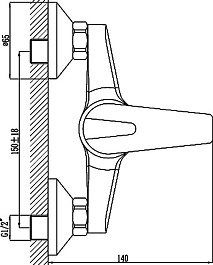 Rossinka Смеситель D40-41 для душа – фотография-2
