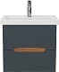 Onika Мебель для ванной Айленд 50 подвесная графит/дуб крафт – фотография-27