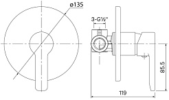 Iddis Смеситель для душа Sena SENSB00i66 встраиваемый – фотография-3